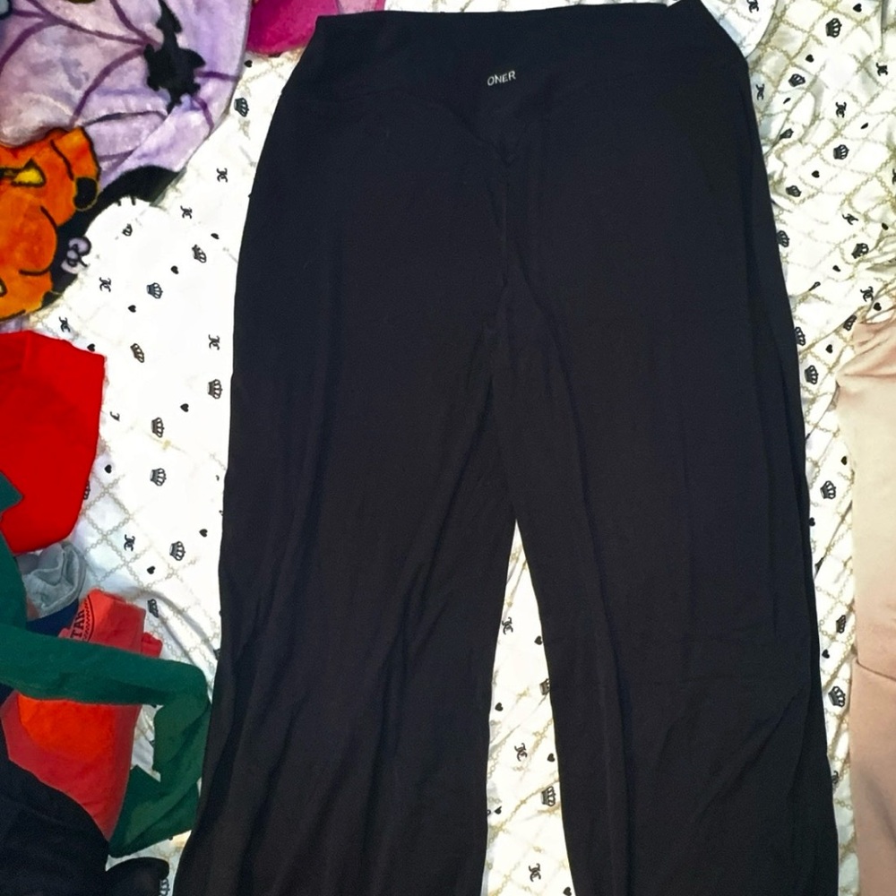 Oner Active Black Wide-Leg Pull-On Pants